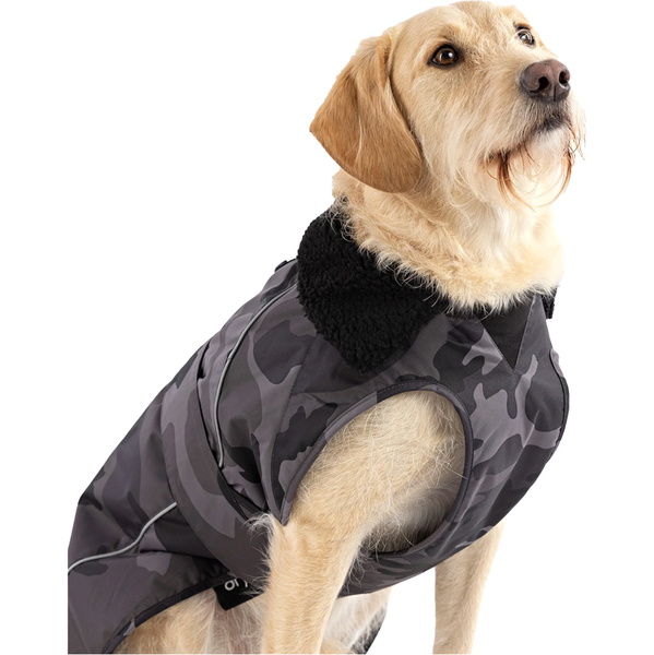 Dryrobe Dog Coat V3 DRV3 - Black Camouflage / Black